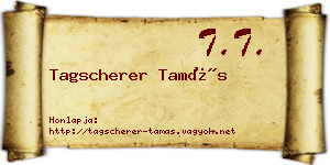 Tagscherer Tamás névjegykártya