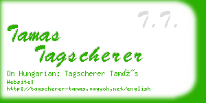 tamas tagscherer business card